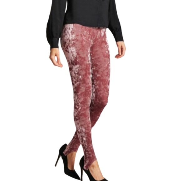 Forever 2 Pink Crushed Velvet Leggings 